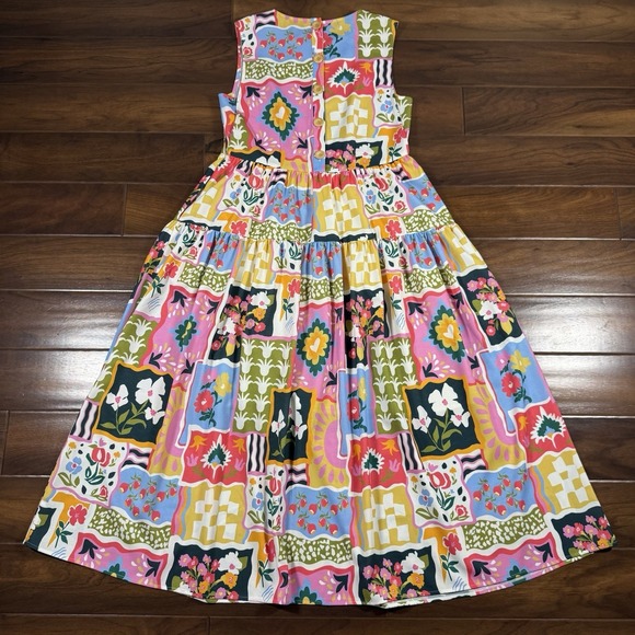 Crosby Mollie Burch Women's Size XS Seedlings Arlo Sleeveless Tiered Maxi Dress - Picture 7 of 11